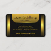 Black and Gold Architect Compass Architectuur Visitekaartje (Achterkant)