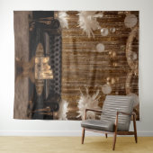 Black and Gold Art Deco Back Drop Great Gatsby Wandkleed (In Situ (horizontaal))