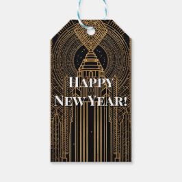 Black and Gold Art Deco  Cadeaulabel