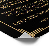Black and Gold Art Deco Gatsby Open Bar, 8x10 Poster (Hoek)