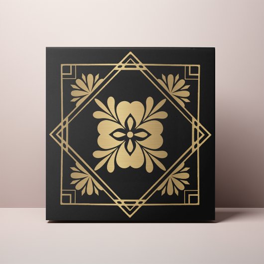 Black and Gold Art Deco Tegeltje