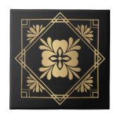 Black and Gold Art Deco Tegeltje (Voorkant)