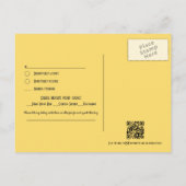 Black and Gold Art Deco Wedding RSVP QR Code Briefkaart (Achterkant)