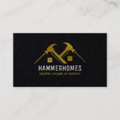 Black and Gold Building Home Outils Carte de visit (Devant)