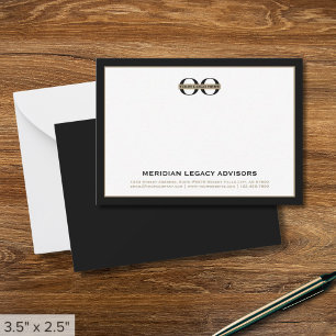 Black and Gold Business Logo Notitiekaartje