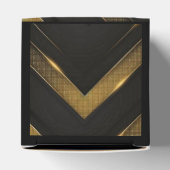Black and Gold Chevron Bedankdoosjes (Bovenkant)
