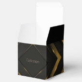 Black and Gold Chevron Bedankdoosjes (Geopend)