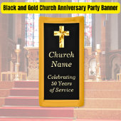 Black and Gold Church Jubileum Party Spandoek