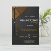 Black and Gold Class of 2026 Graduation invitation (Debout devant)