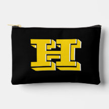 Black and Gold Collegiate Color Style Monogram