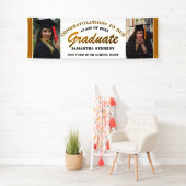 Black and Gold Congrats Afstudeerder 2 Photo Afstu Spandoek (Insitu)
