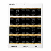 Black and Gold Cosmetics Dropper Bottle Label (Full Sheet)