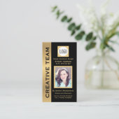 Black and Gold Creative Executive Visitekaartje (Staand voorkant)