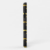 Black and Gold Dachshund Pattern iPhone Case (Achterkant/rechts)