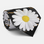 Black and Gold Daisy Stropdas (Opgerold)