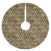 Black and Gold Damask Patroon Kerstboom Rok (Voorkant)