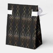 Black and Gold Deco Tent Bedankdoosjes (Achterkant)