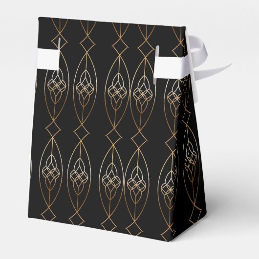 Black and Gold Deco Tent Bedankdoosjes (Achterkant)