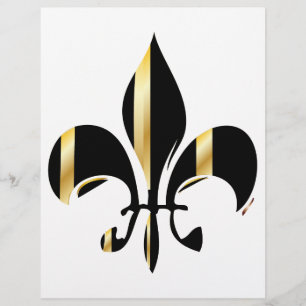 Black and Gold Fleur de Lis Flyer