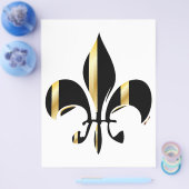 Black and Gold Fleur de Lis Flyer (Enkel)