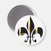 Black and Gold Fleur de Lis Magneet (Voorkant / Achterkant)