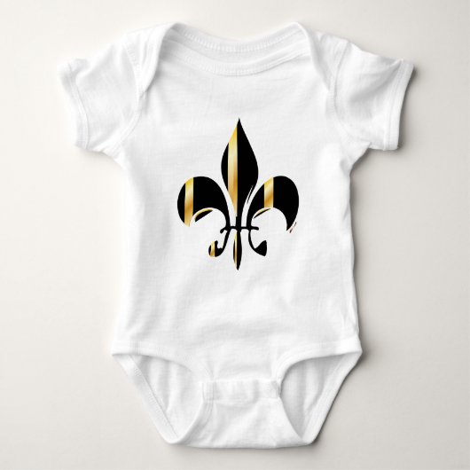 Black and Gold Fleur de Lis Romper (Voorkant)