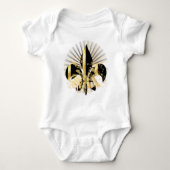 Black and Gold Fleur de Lis Romper (Voorkant)