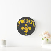 Black and Gold Fleur De Lis Ronde Klok (Huis)