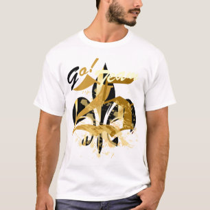 Black and Gold Fleur de Lis T-shirt