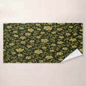 Black and Gold Floral  Badhanddoek (Badhanddoek)