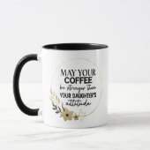 Black and Gold Funny Coffee Mok voor mama en papa (Links)