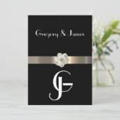 Black and Gold Gay/Lesbienne Faire-part de mariage (Debout devant)