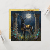 Black and Gold Gazelle | Blank Kaart (Voorkant / Achterkant in situ)