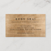 Black and Gold Gemstone Chic Business Card Visitekaartje (Achterkant)