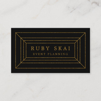 Black and Gold Gemstone Chic Business Card Visitekaartje