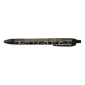 Black and Gold Giraffe Pattern Zwarte Inkt Pen (Bodem)