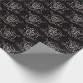 Black and Gold Goalie Mask Cadeaupapier (Hoek)