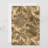 Black and Gold  Heraldic Bar Mitzvah Kaart (Achterkant)