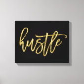 Black and Gold Hustle Wrapped Canvas 14x11 (Voorkant)