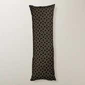 Black and Gold Islamic Pattern Body Pillow Lichaamskussen (Achterkant (Verticaal))