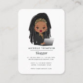 Black and Gold Leopard Boss Lady Visitekaartje (Achterkant)