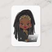 Black and Gold Leopard Boss Lady Visitekaartje (Voorkant)