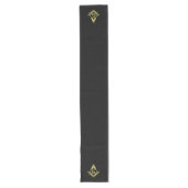 Black and Gold Masonic Table Runners | Freemason Lange Tafelloper (Voorkant)