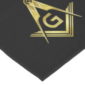 Black and Gold Masonic Table Runners | Freemason Lange Tafelloper (Hoek)