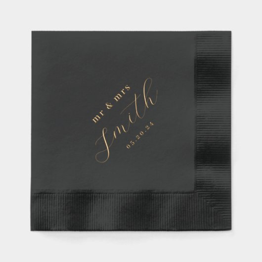Black and Gold moderne M. Mme Mariage (Recto)