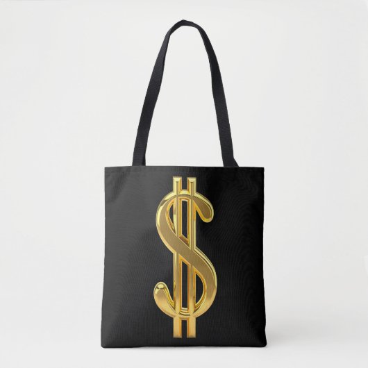 Black and Gold Money Bag Draagtas (Voorkant)