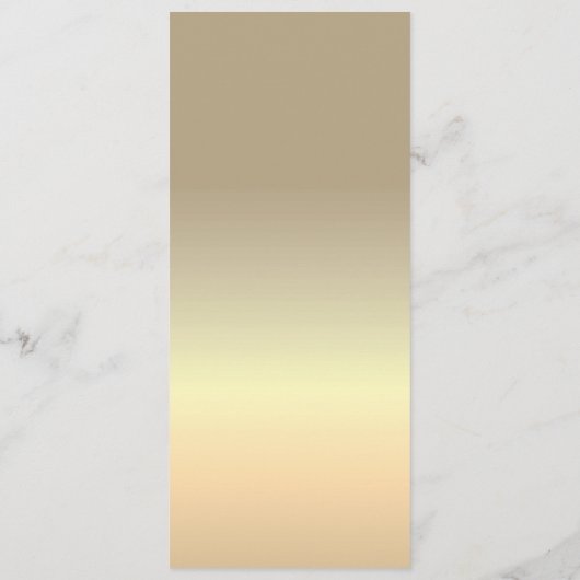 Black and Gold Monogram Weddenschap Menu (Achterkant)