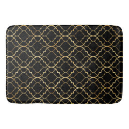 Black and Gold Moroccan Badmat