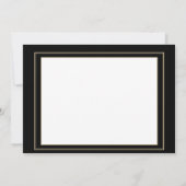 Black and Gold Music Border Note Card Kaart (Achterkant)