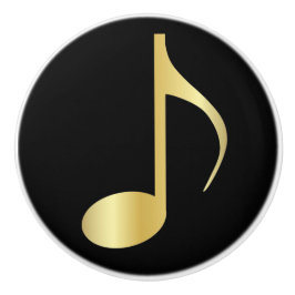 Black and Gold Music Note Knop